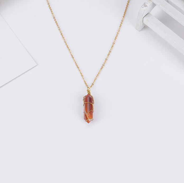 Carnelian Necklace - Boost Vitality, Creativity, Self-Confidence