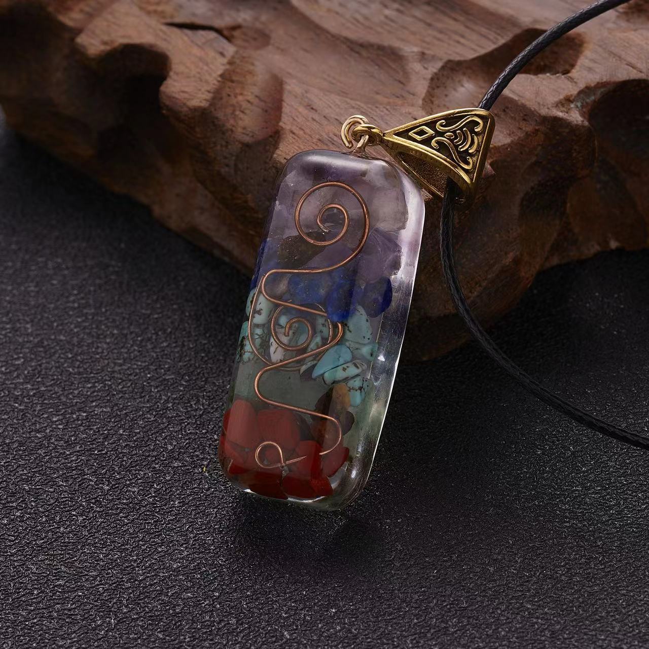 7 Chakra Orgone Necklace - Energy Healing & EMF Protection