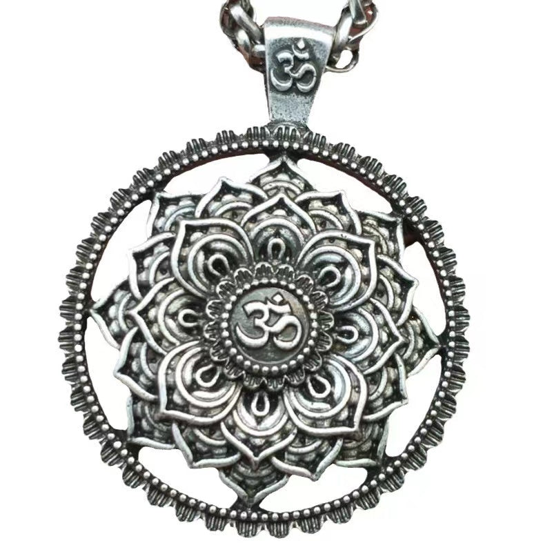 Om Lotus Mandala Necklace - Balance & Wisdom