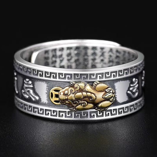 Feng Shui Pixiu Mantra Ring - Wealth & Protection