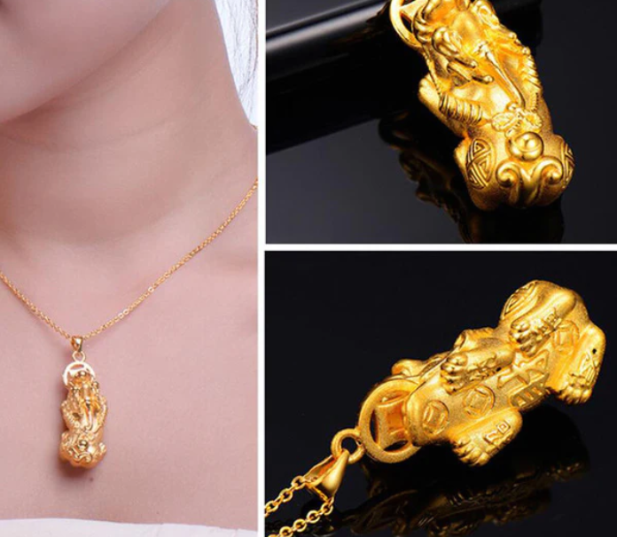 Gold Pixiu Necklace