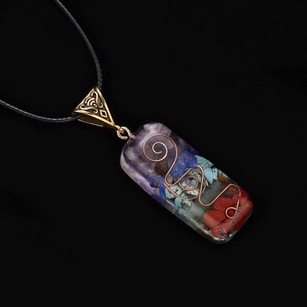 7 Chakra Orgone Necklace - Energy Healing & EMF Protection