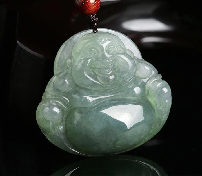 Jade Laughing Buddha Necklace - Promote Happiness & Good Luck