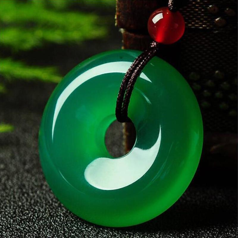 Green Jade Disk Necklace - Attract Positivity & Harmony