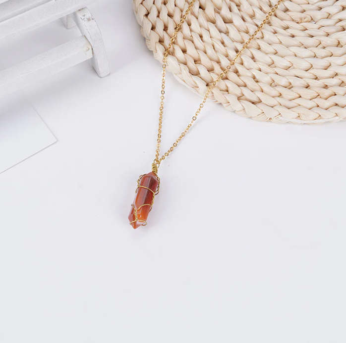 Carnelian Necklace - Boost Vitality, Creativity, Self-Confidence