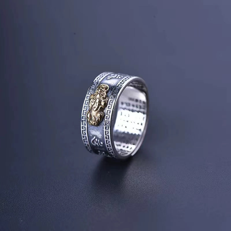 Feng Shui Pixiu Mantra Ring - Wealth & Protection